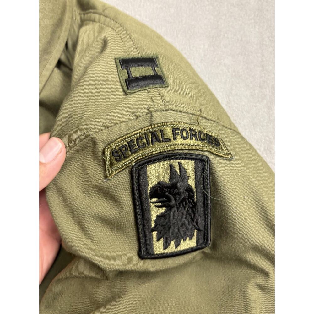 Vintage US Military Flyer's Jacket Mens Large Long Special Forces Nylon 80s - Picture 2 of 6